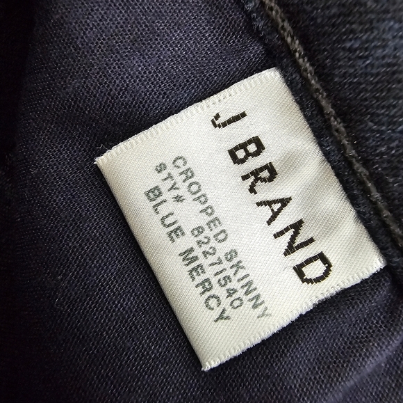J Brand Cropped Skinny Mid Rise Distressed Blue Mercy Jeans 26 Preowned - Picture 8 of 10